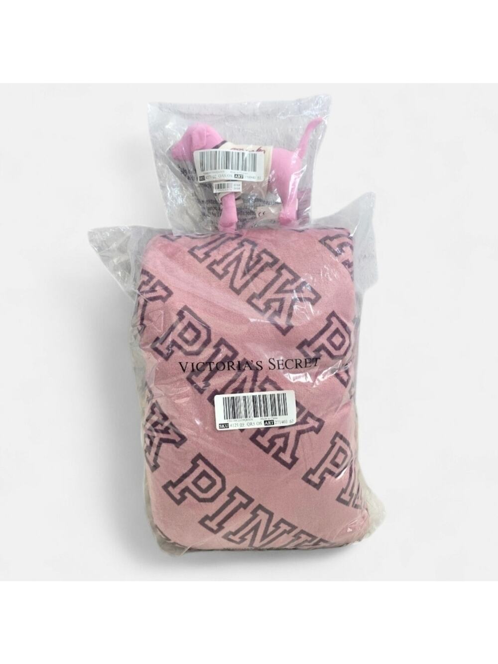 Victoria's Secret Pink Limited Edition Mini Dog + Cozy Logo‎ Blanket NWT